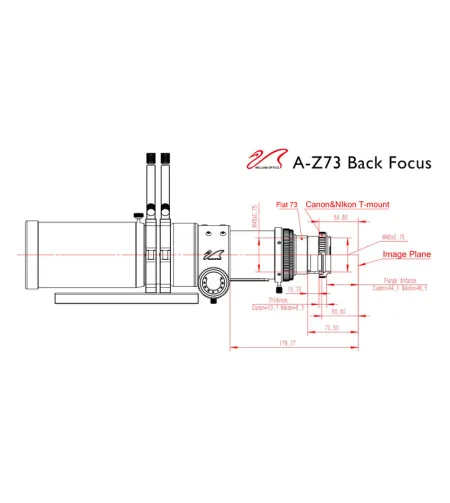 William Optics Apochromatic refractor AP 73/430 Super ZenithStar 73 Red OTA