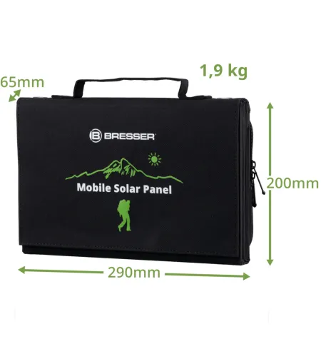 BRESSER Mobile Solar Charger 40 Watt with USB and DC output