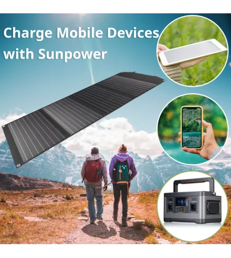 BRESSER Mobile Solar Charger 120 Watt with USB and DC output