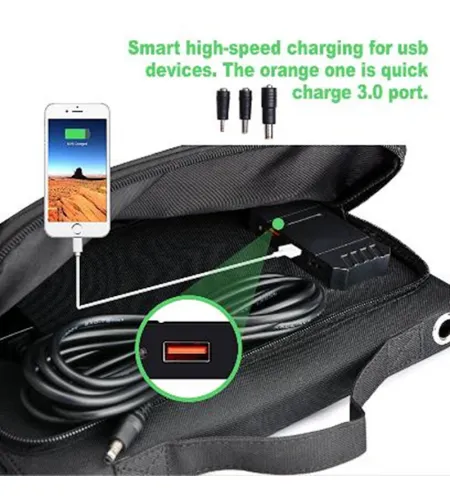 BRESSER Mobile Solar Charger 120 Watt with USB and DC output
