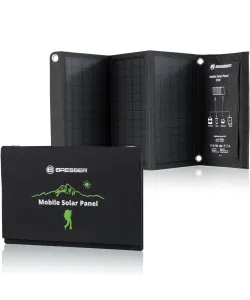 BRESSER Mobile Solar Charger 21 Watt with USB and DC output