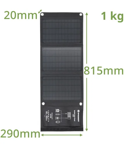 BRESSER Mobile Solar Charger 21 Watt with USB and DC output