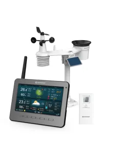 WIFI HD TFT Profesionālā laikapstākļu centra meteoroloģiskā stacija ar sensoru 7-in-1