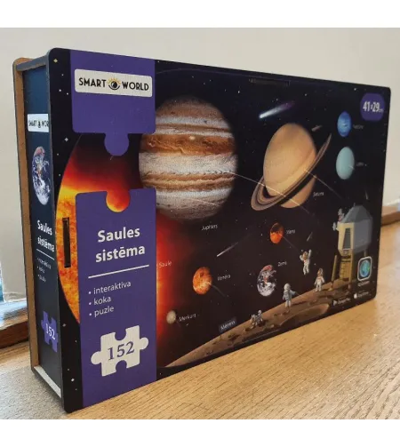 Solar System. Interactive Wooden Puzzle Latvian