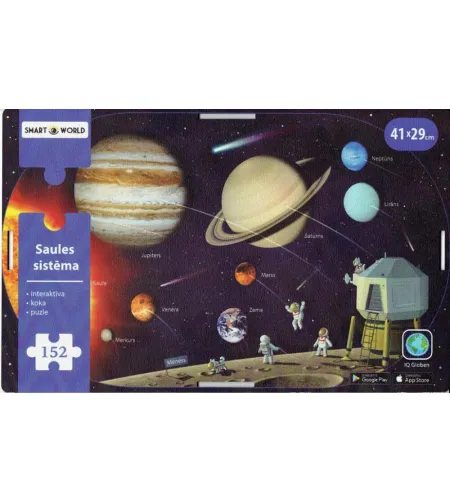 Solar System. Interactive Wooden Puzzle Latvian