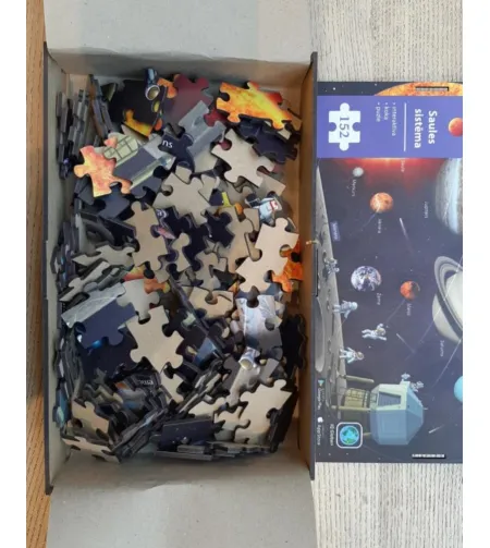 Solar System. Interactive Wooden Puzzle Latvian