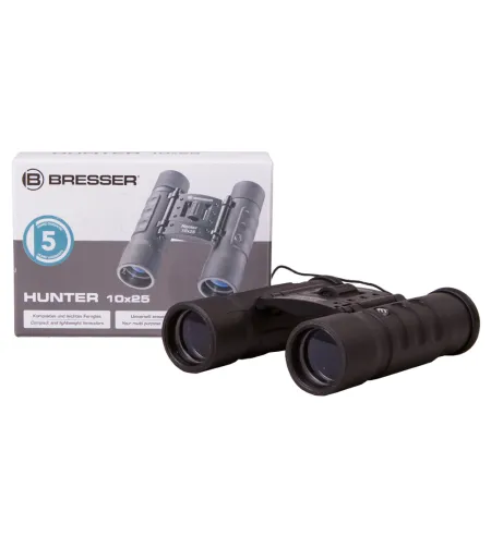 Bresser Hunter 10x25 Compact Roof Prism Waterproof Pocket Binoculars