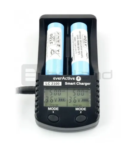 everActive LC-2100 divvietīgs Li-Ion lādētājs