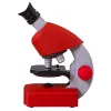 Microscope, Bresser Junior 40x-640x, red with experiment kit, with phone adaptor
