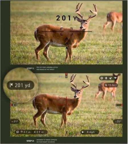 ATN AUXILIARY BALLISTIC LASER 1500 Laser Rangefinder