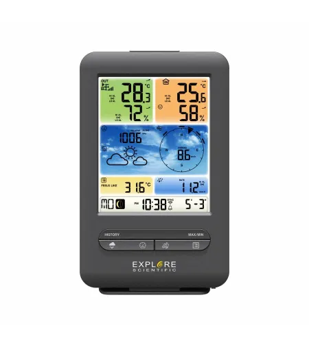 Orų centras su spalvotu ekranu EXPLORE SCIENTIFIC Professional WIFI 5-in-1 V