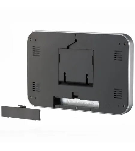 Sienas / galda pulkstenis, sudraba Bresser MyTime MC LCD