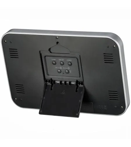 Sienas / galda pulkstenis, sudraba Bresser MyTime MC LCD