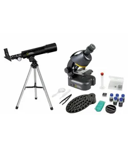 Compact telescope and microscope set