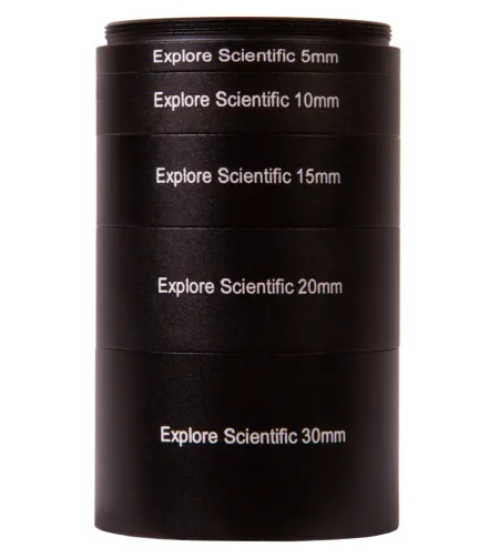 Ring Set Explore Scientific Extension  M48X0.75 - 5 pieces (30, 20, 15, 10 and 5 mm)