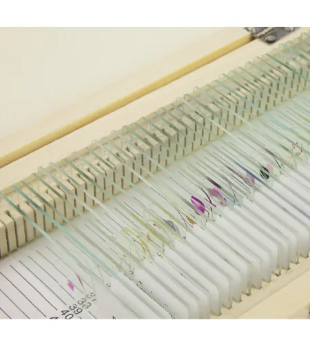 Sagatavots slaidu komplekts, 40 slaidi koka kastē, Omegon