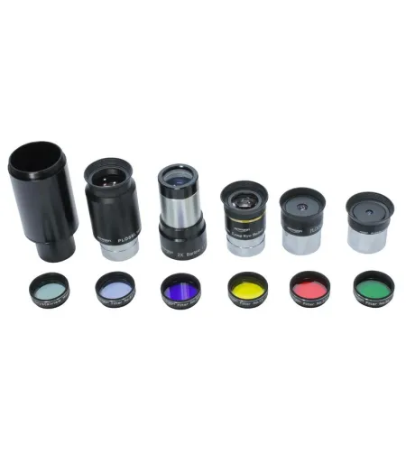 Keiss ar okulāriem un piederumiem Omegon, liels