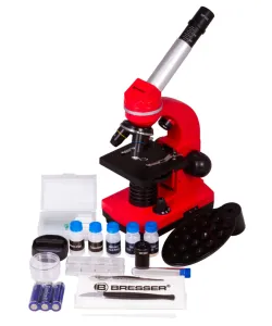 Microscope Bresser Junior Biolux SEL 40–1600x, red