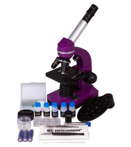Microscope Bresser Junior Biolux SEL 40–1600x, purple