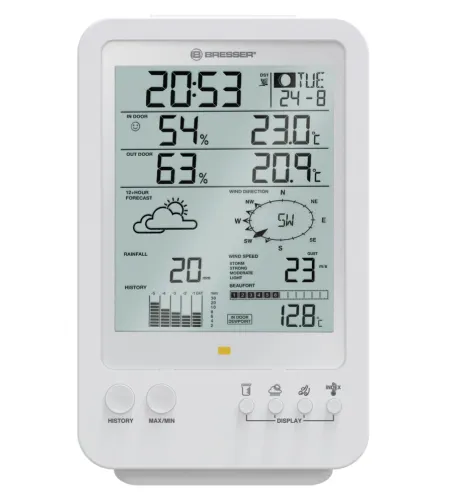 Laika / Meteo centrs 5-in-1 white, BRESSER