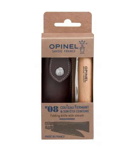 Opinel Nr 8 Stainless Steel Knife + Sheath