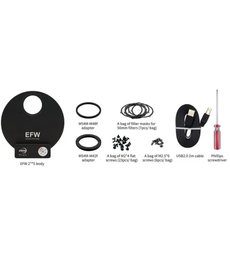 Filter wheel,  EFW 5x2", ZWO