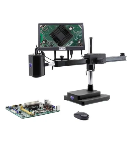 Microscope, IS-02, zoom opt. 1x-14x, camera 2MP, 11.5inch screen, Optika