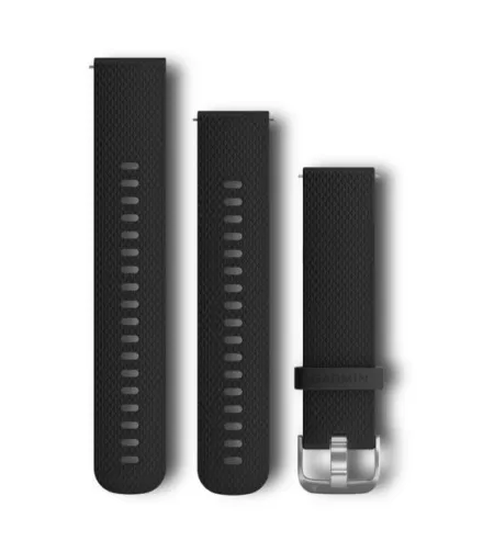 Acc,vivoactive 3, Band, Black Silicone, Stainless Hardware