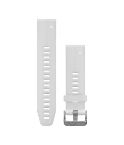 Acc,fenix 5S Plus 20mm QuickFit Carrara White Silicone Band