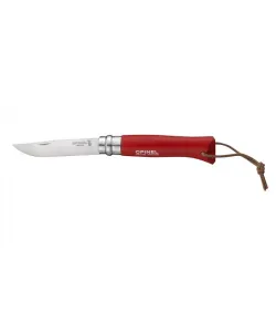 Knife, Opinel Trekking Nr 8 Stainless Steel, Red