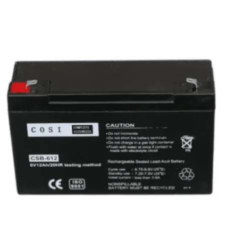 Svina akumulators, COSI CSB-612 (6V, 12Ah / 20HR) (4.8mm) VRLA (Valve Regulated Lead-Acid)