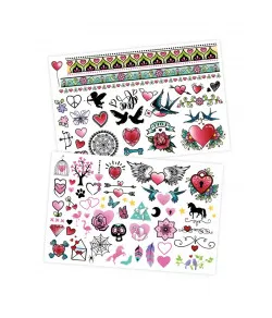 75 смываемых татуировок - Цветные, Буки