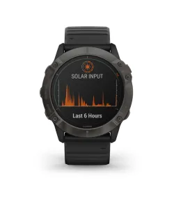 fenix 6X Pro Solar,Ti,,Carbon Gray DLC w/Black Band,GPS,EMEA
