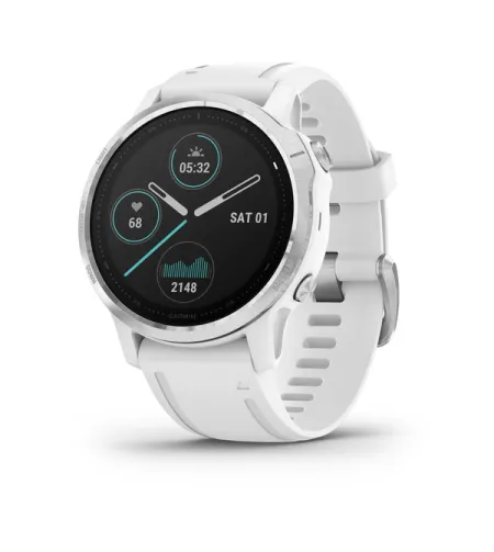fenix 6S Silver w/White Band,GPS Watch, WW