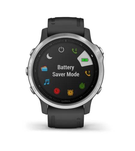 fenix 6S Silver w/Black Band,GPS Watch, WW