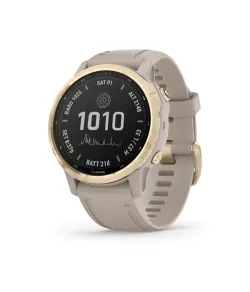 fenix 6S Pro Solar, Lt.Gold w/ Lt. Sand Band,GPS Watch,EMEA