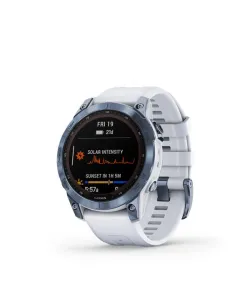 fenix 7 Sapph Solar, Mineral Blue Ti w/Whitestone Band, EMEA