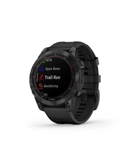 fenix 7 Sapph Solar, Black DLC Ti w/Black Band, EMEA