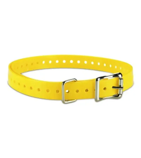 ACC,COLLAR STRAP,3/4",SQ-BUCKLE,TUCK-RING,NICKEL,YELLOW