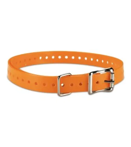 ACC,COLLAR STRAP,3/4",SQ-BUCKLE,TUCK-RING,NICKEL,ORANGE