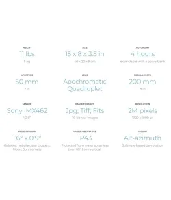 Teleskops AP 50/200 VESPERA, Vaonis