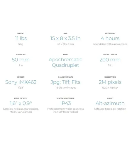 Teleskopas AP 50/200 VESPERA, Vaonis