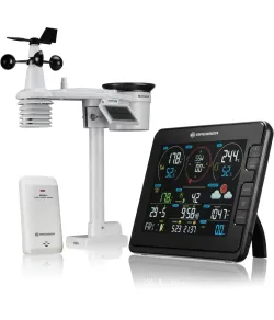 BRESSER profesionālā 7-in-1 Wi-Fi meteoroloģiskā stacija ar gaismas intensitātes un UV