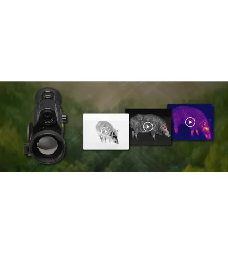 PIXFRA CHIRON C435LRF 384x288 35mm 1x-8x 50Hz Wi-Fi Thermal Imaging Riflescope