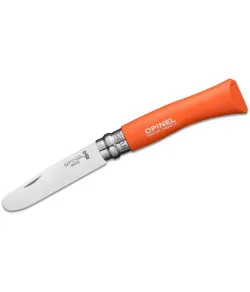 KNIFE OPINEL BLISTER ROUND ENDED NR 7 Tangerine