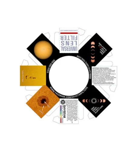 DayStar saulės filtras su baltos šviesos universaliu lęšiu (65–89 mm)