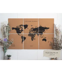 Miss Wood Puzzle Map XL - Black