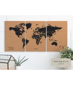 Miss Wood Puzzle Map M - Black