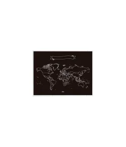 Miss Wood World map Chalkboard L