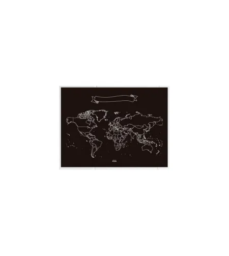 Miss Wood World map Chalkboard L